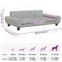 Cama para perros de terciopelo gris claro 100x54x33 cm en Camas para perros | Comprar online en Foru.es