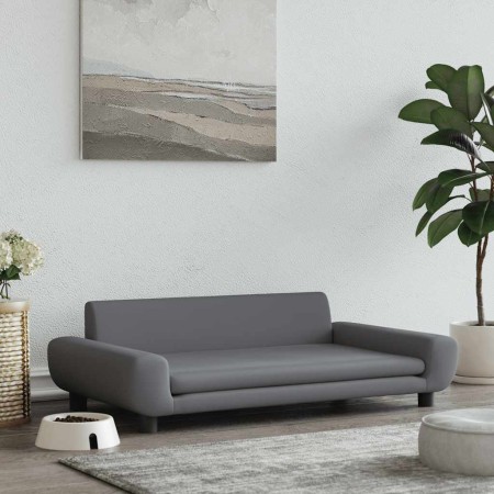 Cama para perros de terciopelo gris oscuro 100x54x33 cm en Camas para perros | Comprar online en Foru.es