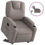 Sillón eléctrico reclinable elevable de tela gris taupe en Sillones | Comprar online en Foru.es