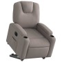 Sillón eléctrico reclinable elevable de tela gris taupe en Sillones | Comprar online en Foru.es