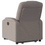 Sillón eléctrico reclinable elevable de tela gris taupe en Sillones | Comprar online en Foru.es