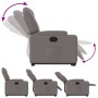 Sillón eléctrico reclinable elevable de tela gris taupe en Sillones | Comprar online en Foru.es