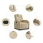 Sillón eléctrico reclinable elevable de tela color crema en Sillones | Comprar online en Foru.es