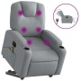Sillón de masaje eléctrico reclinable elevable tela gris claro en Sillones | Comprar online en Foru.es