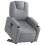 Sillón de masaje eléctrico reclinable elevable tela gris claro en Sillones | Comprar online en Foru.es