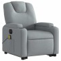 Sillón de masaje eléctrico reclinable elevable tela gris claro en Sillones | Comprar online en Foru.es