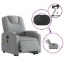 Sillón de masaje eléctrico reclinable elevable tela gris claro en Sillones | Comprar online en Foru.es