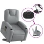 Sillón de masaje eléctrico reclinable elevable tela gris claro en Sillones | Comprar online en Foru.es