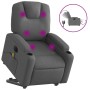 Sillón de masaje eléctrico reclinable elevable tela gris oscuro en Sillones | Comprar online en Foru.es