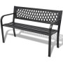 Banco de jardín de acero negro 118 cm de vidaXL, Bancos de jardín - Ref: Foro24-42169, Precio: 108,00 €, Descuento: %
