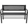 Banco de jardín de acero negro 118 cm de vidaXL, Bancos de jardín - Ref: Foro24-42169, Precio: 108,00 €, Descuento: %
