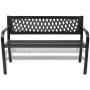 Black steel garden bench 118 cm by vidaXL, garden benches - Ref: Foro24-42169, Price: 103,14 €, Discount: %