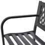 Banco de jardín de acero negro 118 cm de vidaXL, Bancos de jardín - Ref: Foro24-42169, Precio: 108,00 €, Descuento: %