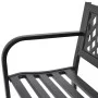 Black steel garden bench 118 cm by vidaXL, garden benches - Ref: Foro24-42169, Price: 103,14 €, Discount: %