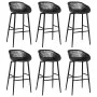 Mesa alta y taburetes de bar 7 piezas negro de , muebles para cocinas y comedores - Ref: Foro24-3057389, Precio: 600,06 €, De...