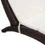 Folding sun lounger with brown synthetic rattan cushion by vidaXL, Loungers - Ref: Foro24-41808, Price: 158,57 €, Discount: %