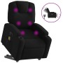 Sillón de masaje eléctrico reclinable elevable tela negro en Sillones | Comprar online en Foru.es
