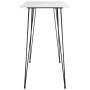 Mesa alta y taburetes de bar 7 piezas blanco y gris de , muebles para cocinas y comedores - Ref: Foro24-3057419, Precio: 543,...