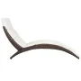 Folding sun lounger with brown synthetic rattan cushion by vidaXL, Loungers - Ref: Foro24-41808, Price: 158,57 €, Discount: %