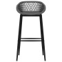 Mesa alta y taburetes de bar 7 piezas blanco y gris de , muebles para cocinas y comedores - Ref: Foro24-3057419, Precio: 549,...