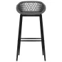 Mesa alta y taburetes de bar 7 piezas blanco y gris de , muebles para cocinas y comedores - Ref: Foro24-3057419, Precio: 543,...