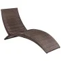Folding sun lounger with brown synthetic rattan cushion by vidaXL, Loungers - Ref: Foro24-41808, Price: 158,57 €, Discount: %