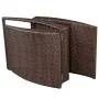 Folding sun lounger with brown synthetic rattan cushion by vidaXL, Loungers - Ref: Foro24-41808, Price: 158,57 €, Discount: %