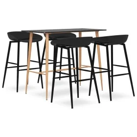 Mesa alta y taburetes de bar 5 piezas negro de , muebles para cocinas y comedores - Ref: Foro24-3057465, Precio: 397,07 €, De...
