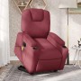 Sillón de masaje elevable eléctrico tela rojo tinto en Sillones | Comprar online en Foru.es