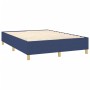 Cama box spring con colchón tela azul 140x190 cm de , Camas y somieres - Ref: Foro24-3132311, Precio: 511,33 €, Descuento: %