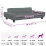 Cama para perros de terciopelo gris oscuro 100x54x33 cm en Camas para perros | Comprar online en Foru.es
