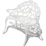 Banco de jardín de aluminio fundido blanco 100 cm de vidaXL, Bancos de jardín - Ref: Foro24-42167, Precio: 158,73 €, Descuent...