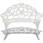 Banco de jardín de aluminio fundido blanco 100 cm de vidaXL, Bancos de jardín - Ref: Foro24-42167, Precio: 141,23 €, Descuent...