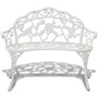 Banco de jardín de aluminio fundido blanco 100 cm de vidaXL, Bancos de jardín - Ref: Foro24-42167, Precio: 158,73 €, Descuent...