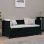 Sofá cama de madera maciza de pino negro 100x200 cm de , Camas y somieres - Ref: Foro24-820900, Precio: 327,12 €, Descuento: %