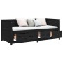 Sofá cama de madera maciza de pino negro 100x200 cm de , Camas y somieres - Ref: Foro24-820900, Precio: 327,12 €, Descuento: %