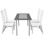 Conjunto de comedor de cinco piezas blanco de vidaXL, muebles para cocinas y comedores - Ref: Foro24-242909, Precio: 307,85 €...