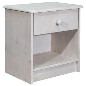 Mesita de noche de madera maciza de pino 41x30x42 cm de vidaXL, Mesitas de noche - Ref: Foro24-325533, Precio: 38,20 €, Descu...