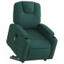 Sillón masaje eléctrico reclinable elevable tela verde oscuro en Sillones | Comprar online en Foru.es