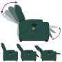 Sillón masaje eléctrico reclinable elevable tela verde oscuro en Sillones | Comprar online en Foru.es