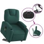 Sillón masaje eléctrico reclinable elevable tela verde oscuro en Sillones | Comprar online en Foru.es