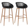 Taburetes de cocina 2 unidades negro de , Taburetes de cocina - Ref: Foro24-248152, Precio: 150,62 €, Descuento: %