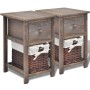 Mesitas de noche 2 unidades madera marrón de , Mesitas de noche - Ref: Foro24-242869, Precio: 105,72 €, Descuento: %