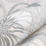 Papel pintado 3D no tejido estampado de flores gris 10x0,53 m de , Papel pintado - Ref: Foro24-353403, Precio: 19,78 €, Descu...