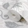 Papel pintado 3D no tejido estampado de flores gris 10x0,53 m de , Papel pintado - Ref: Foro24-353403, Precio: 19,40 €, Descu...