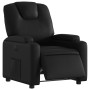 Sillón reclinable eléctrico de cuero sintético negro en Sillones | Comprar online en Foru.es