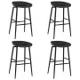Mesa alta y taburetes de bar de 5 piezas blanco y negro de , muebles para cocinas y comedores - Ref: Foro24-3057409, Precio: ...