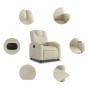 Sillón reclinable eléctrico de cuero sintético crema en Sillones | Comprar online en Foru.es