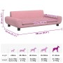 Cama para perros de terciopelo rosa 100x54x33 cm en Camas para perros | Comprar online en Foru.es