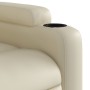 Sillón reclinable eléctrico de cuero sintético crema en Sillones | Comprar online en Foru.es